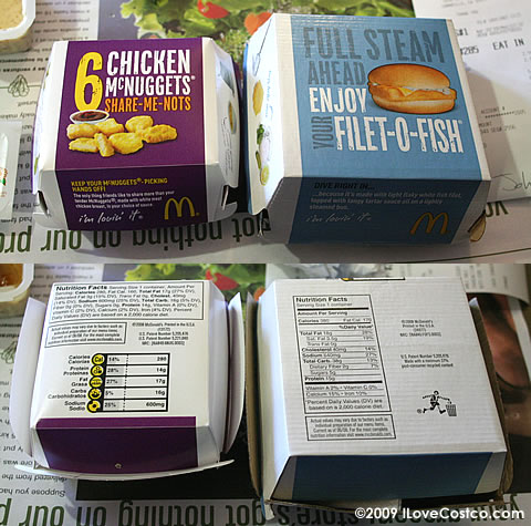 McDonald's Nutritional Fact