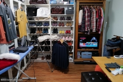 TV in the closet room - 32 inch from Costco.